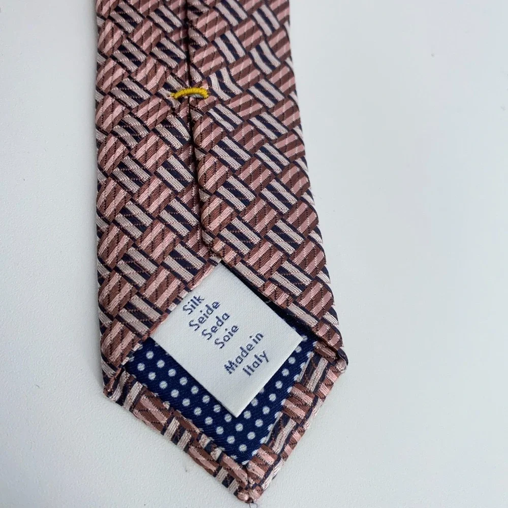 Eton Tie Men One Size Colorful Patterned Silk Classic Fit Necktie Italy Made NWT